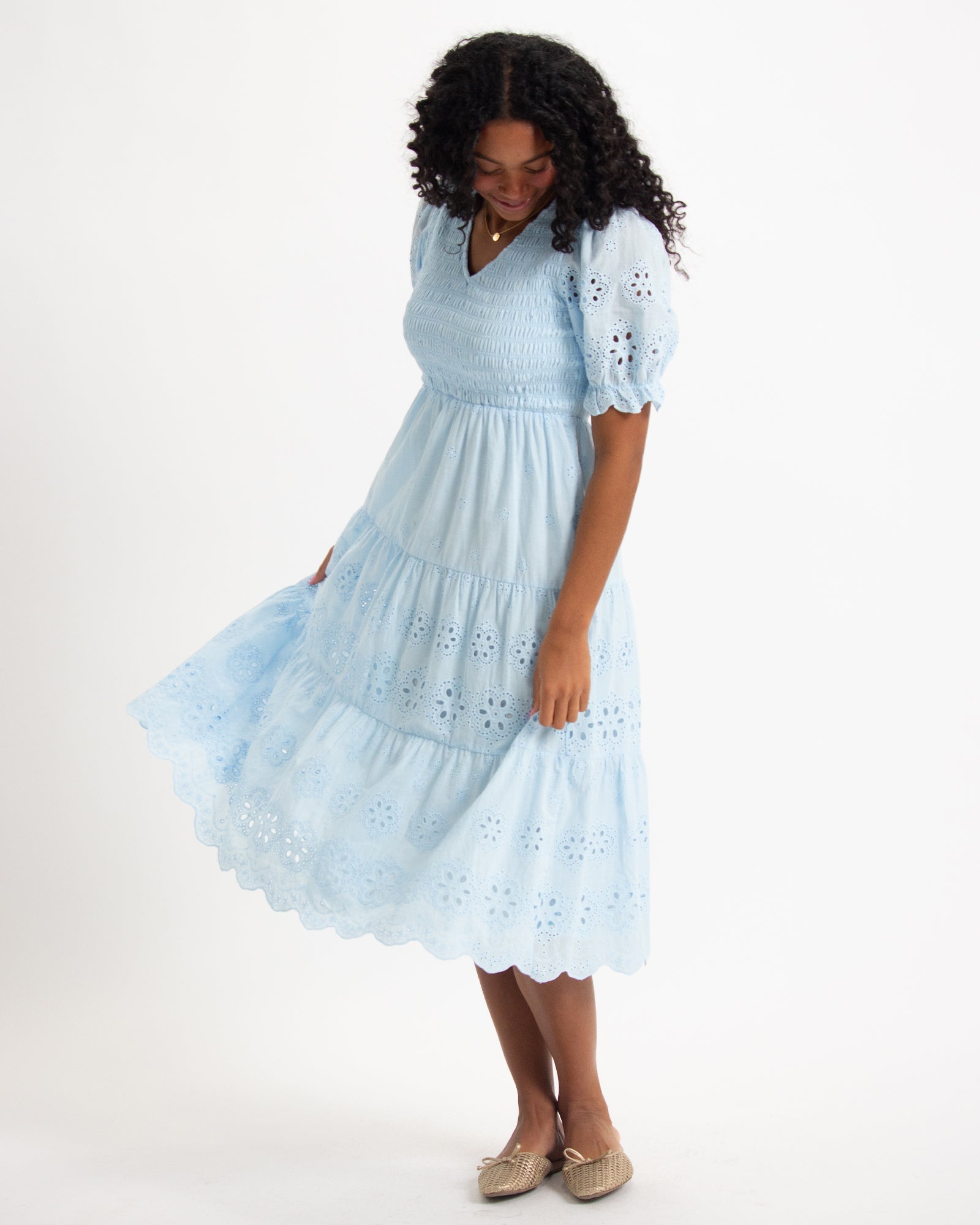 Blue Skies Eyelet Dress