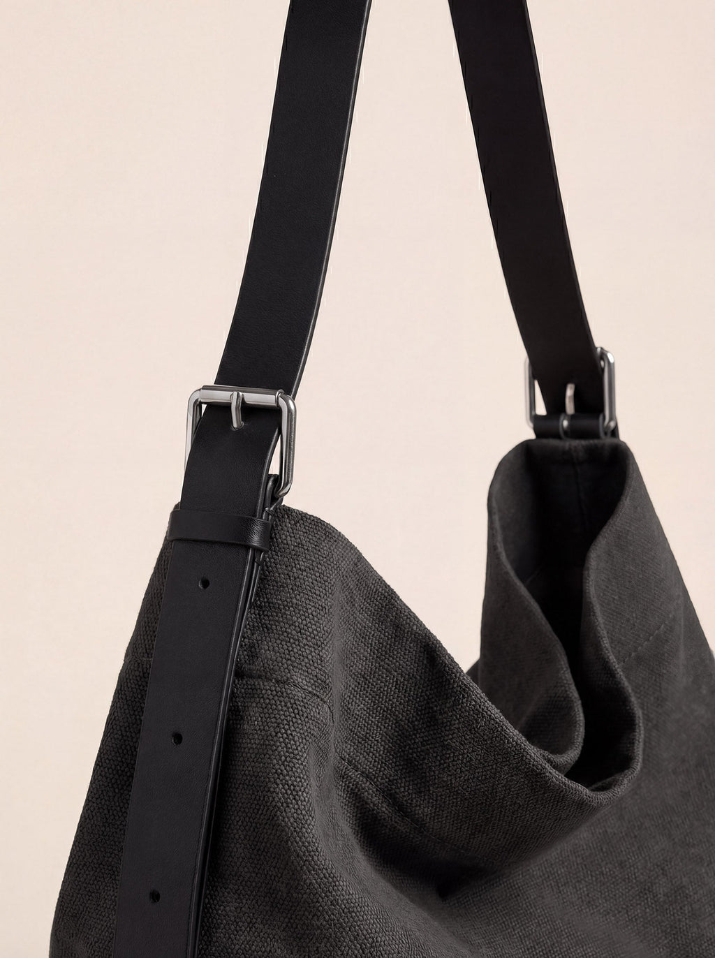 Large Canvas Tote Shoulder Bag Slouchy Relaxed Fit Hobo Bag