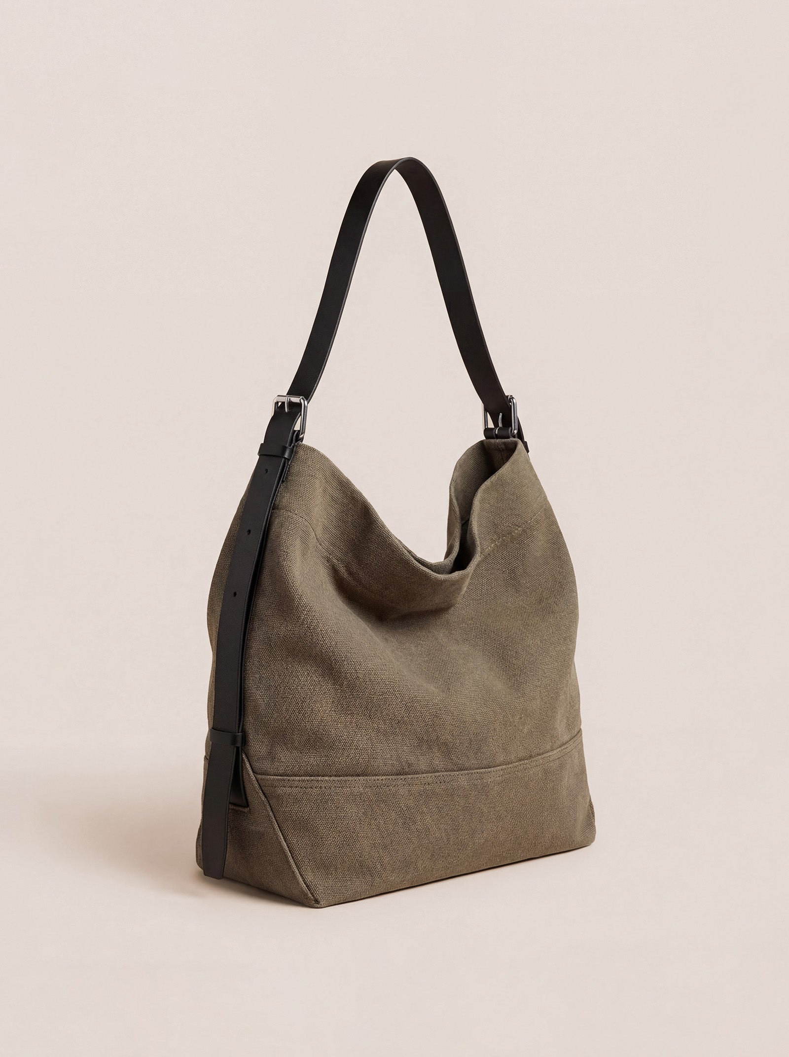Large Canvas Tote Shoulder Bag Slouchy Relaxed Fit Hobo Bag