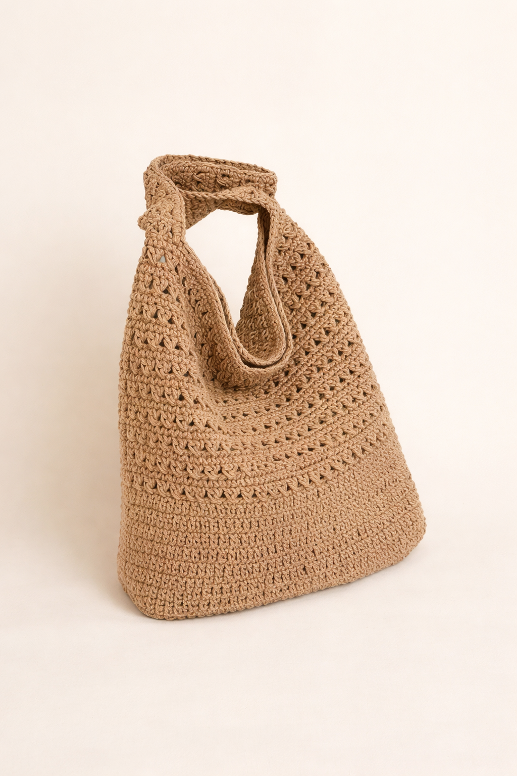 Woven Crochet Tote Bag Large Capacity Lightweight Shoulder Beach Bag