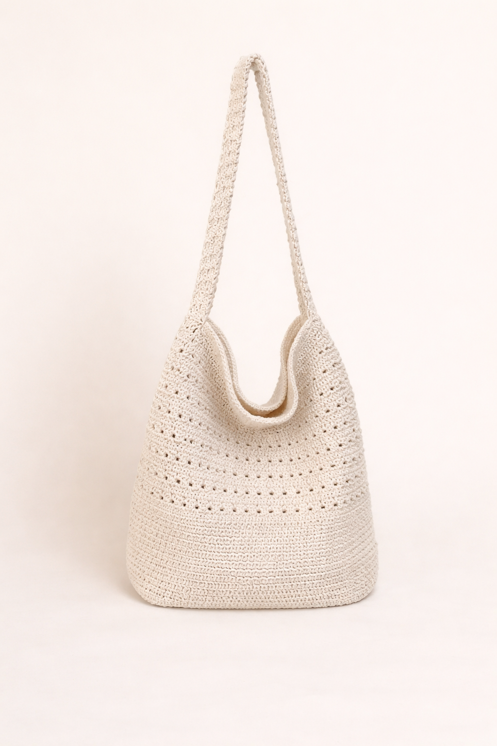 Woven Crochet Tote Bag Large Capacity Lightweight Shoulder Beach Bag