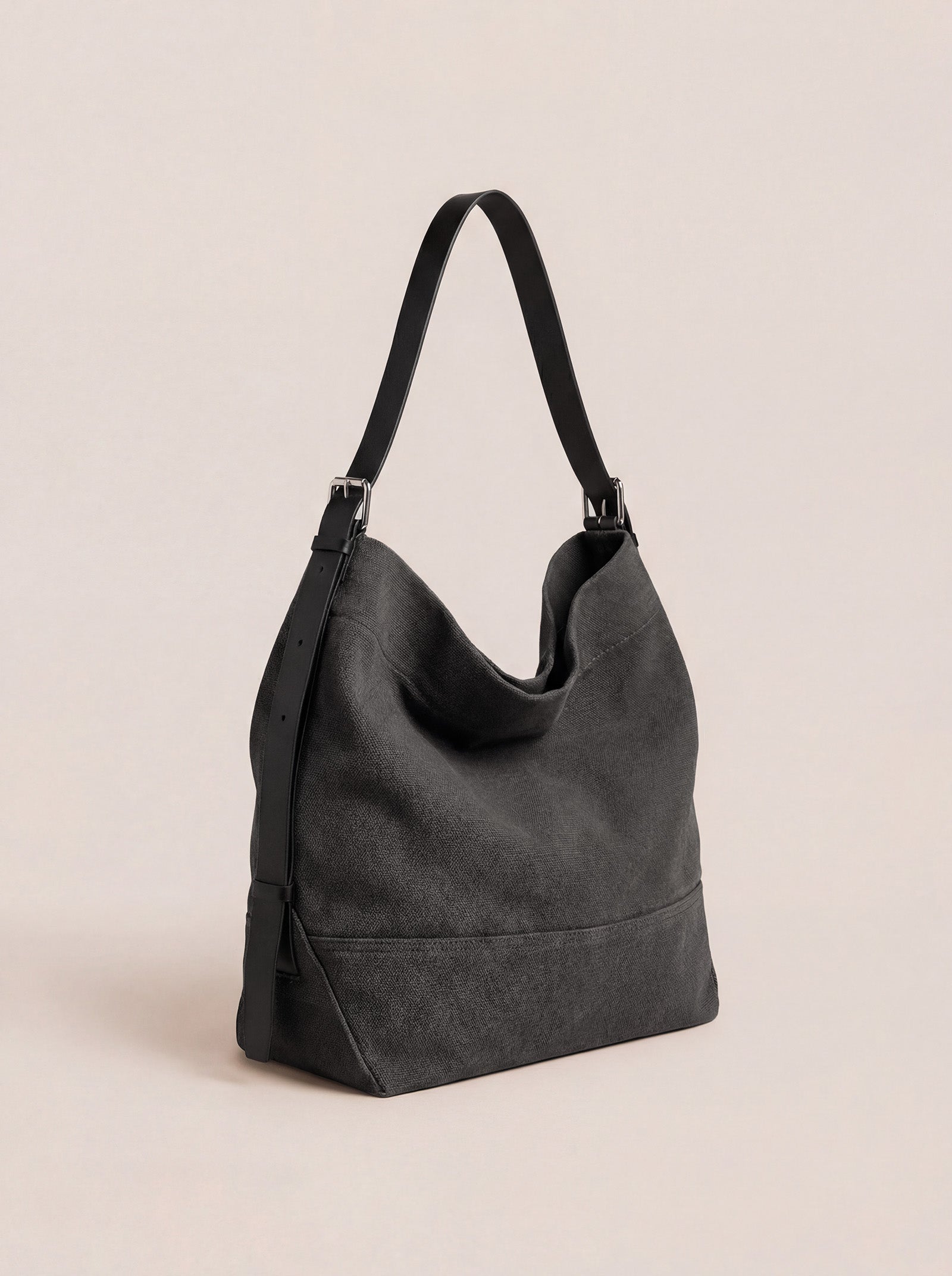 Large Canvas Tote Shoulder Bag Slouchy Relaxed Fit Hobo Bag